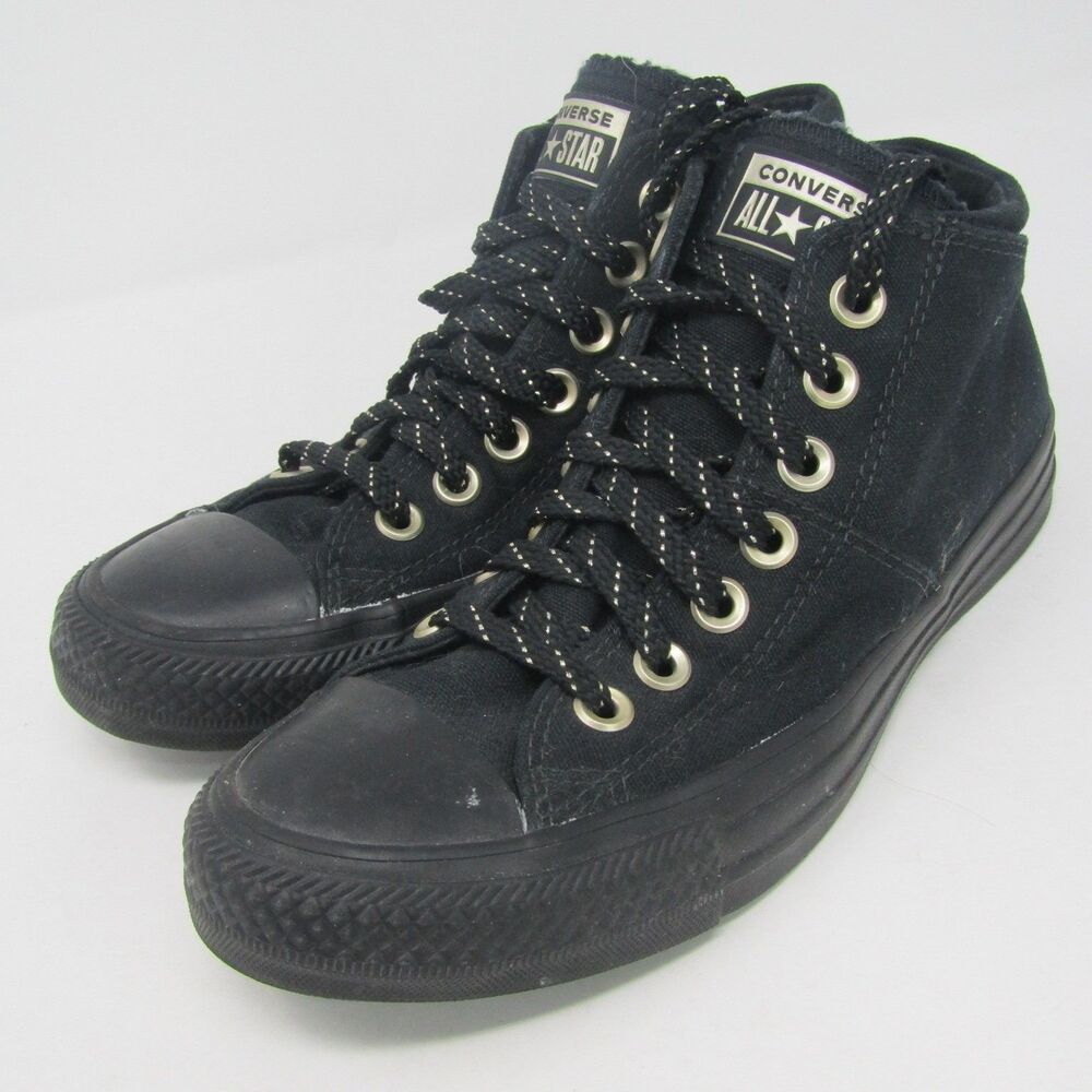 Converse All Star Chuck Taylor Women's Black Mid Top Canvas Sneakers US 7